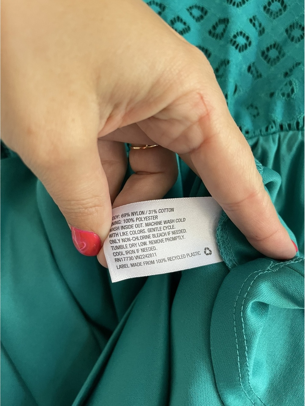Xhilaration | XL | Teal Lace Dress - Picture 6 of 9